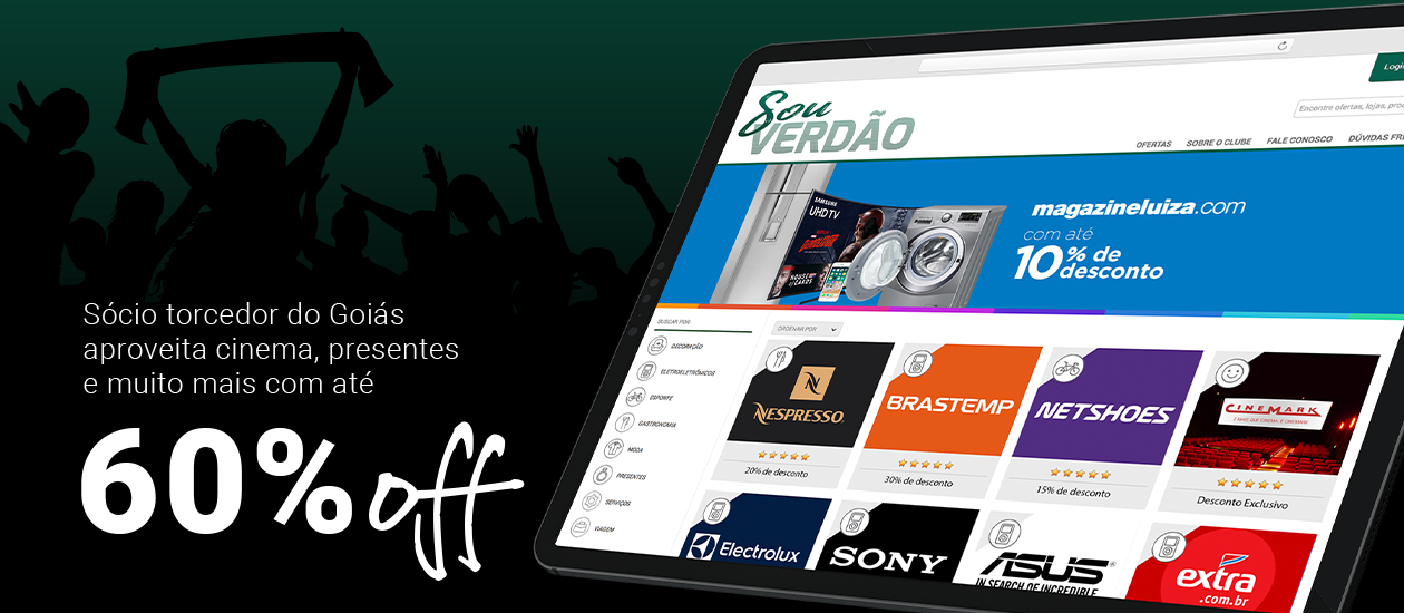 Sócio torcedor do Goiás aproveita cinema, presentes e muito mais com até 60% off